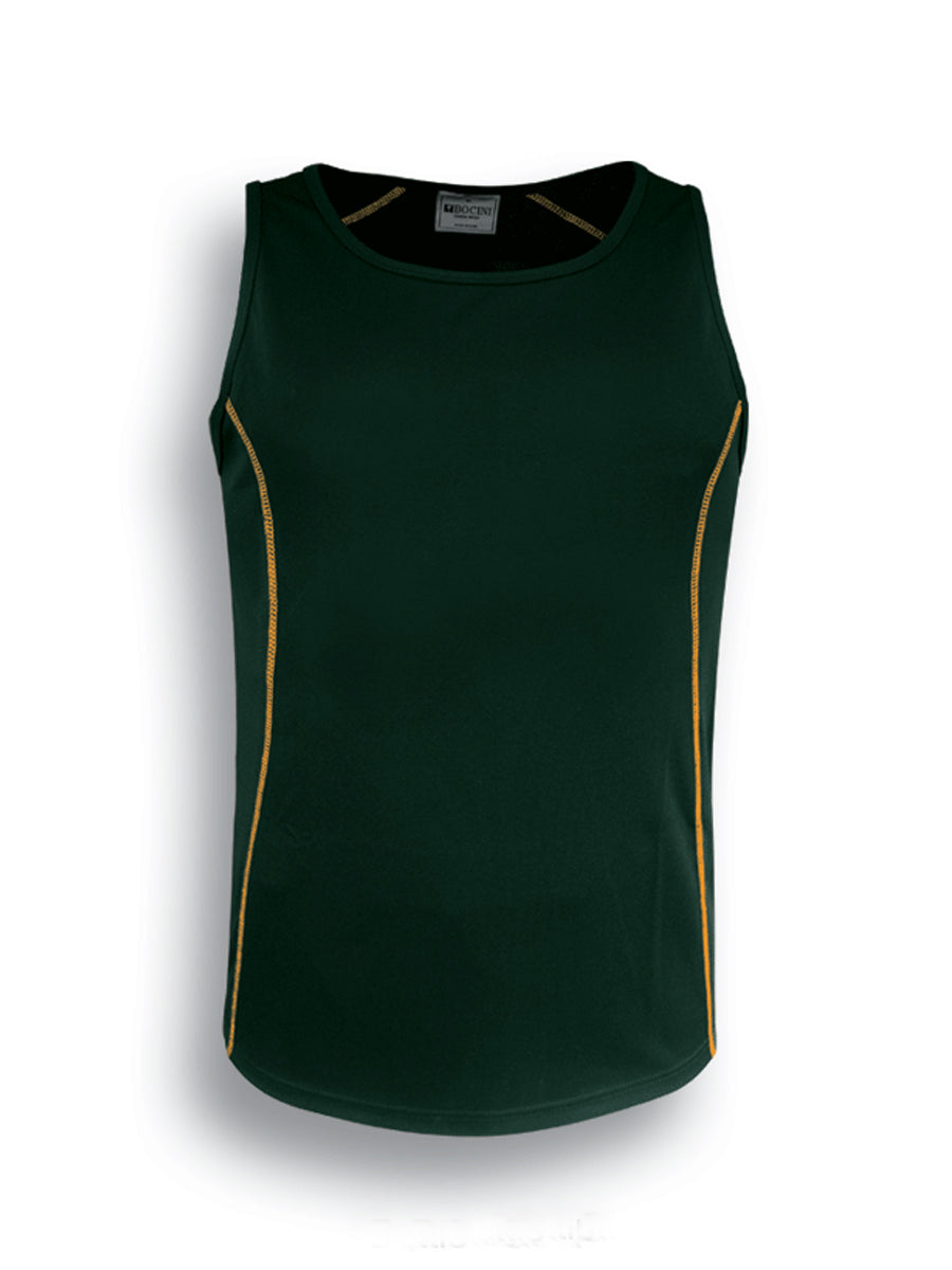 Bottle Green / Gold – Bocini Women’s Stitch Singlet CT0927