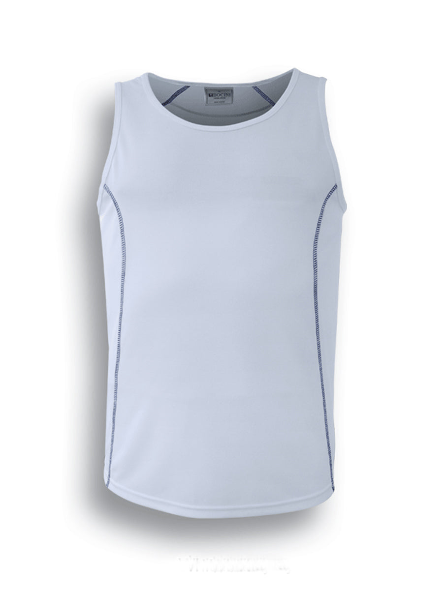 White / Navy – Bocini Women’s Stitch Singlet CT0927