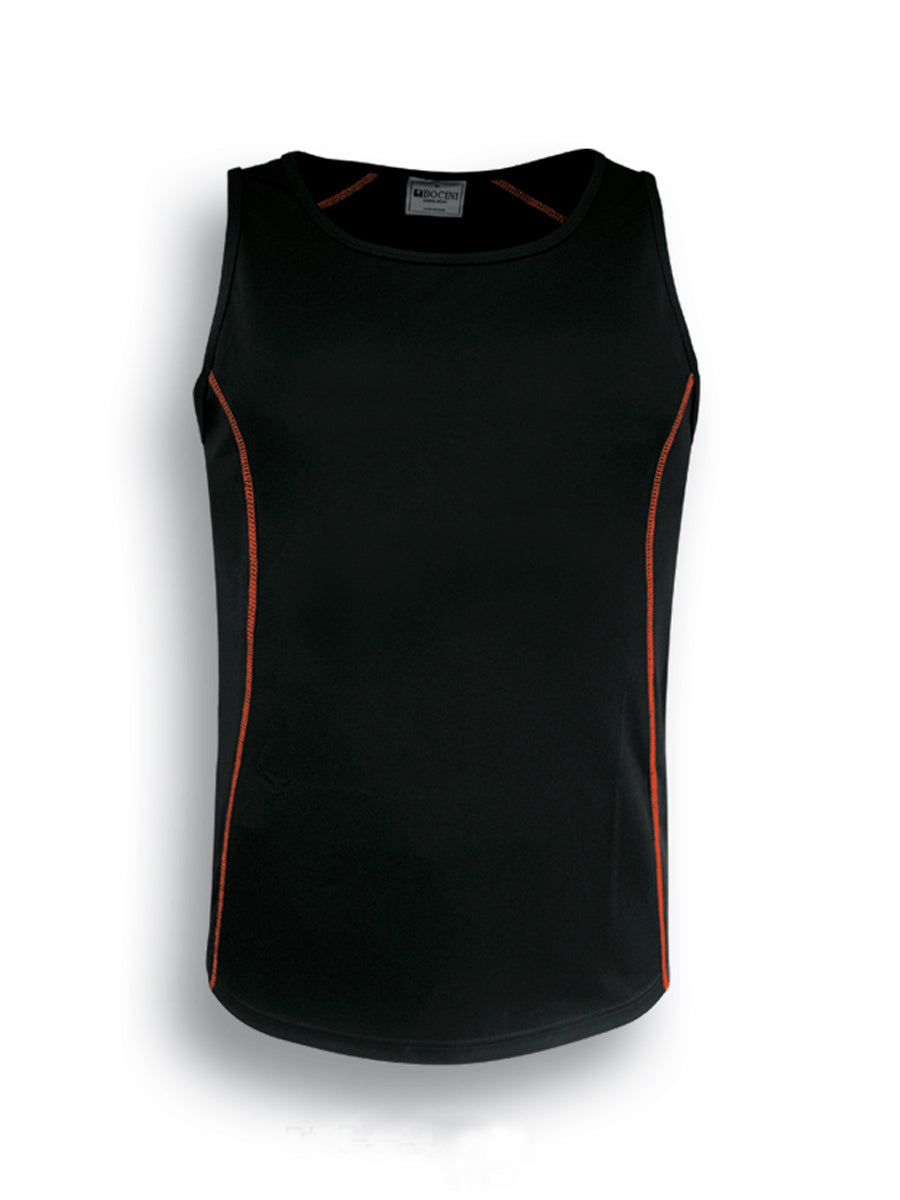 Black / Orange – Bocini Kids Stitch Singlet CT0928
