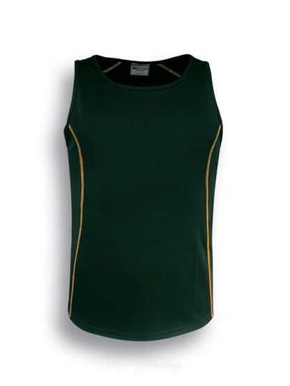Bottle Green / Gold – Bocini Kids Stitch Singlet CT0928