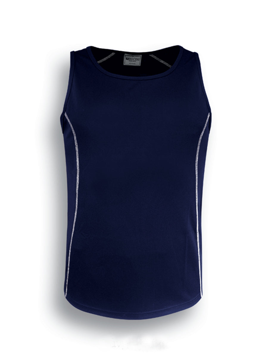 Navy / White – Bocini Kids Stitch Singlet CT0928
