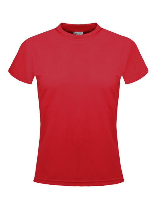 Bocini Ladies Breezeway Micromesh Tee — Red
