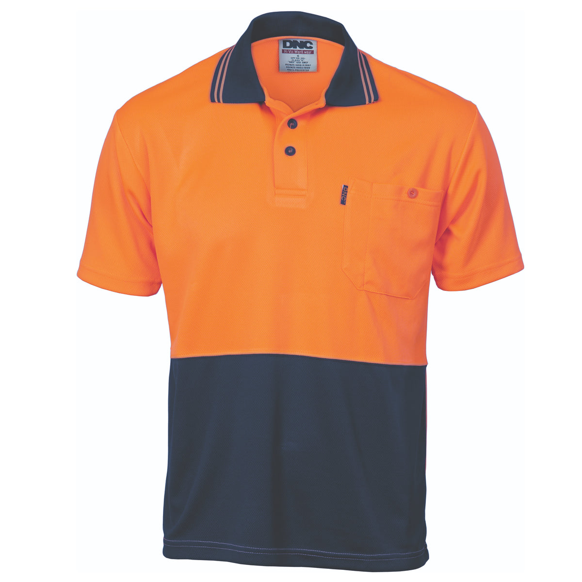 Orange/Navy — DNC 3811 blank garment