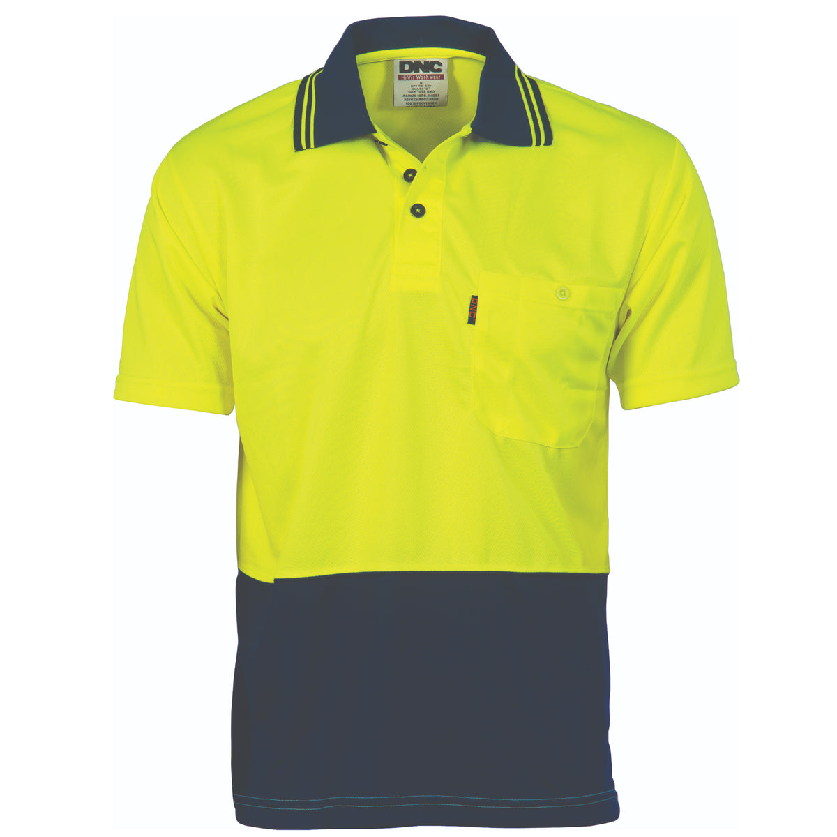 Yellow/Navy — DNC 3811 blank garment