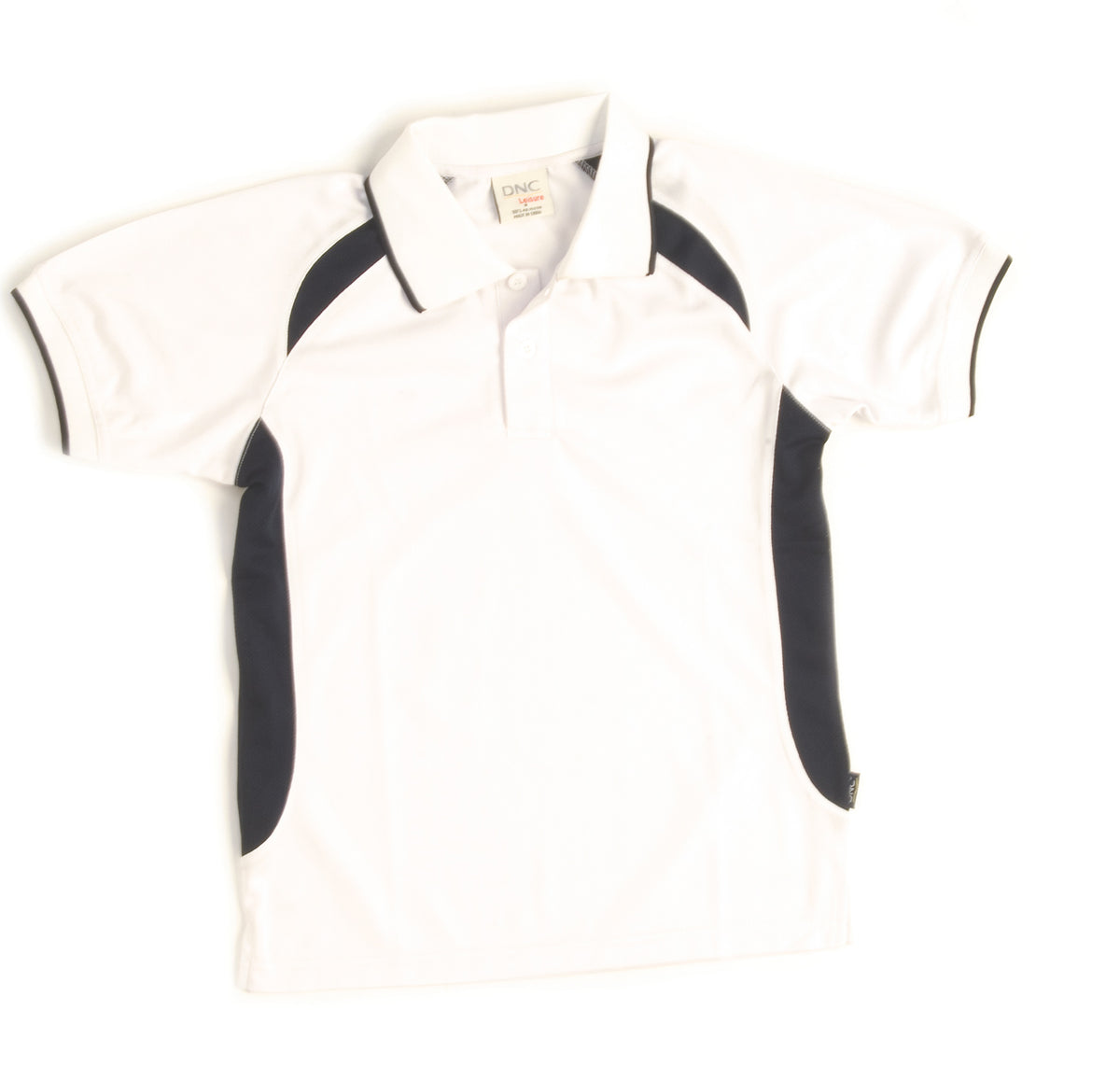 DNC 5262 Adults Air Flow Contrast Raglan Mesh Polo – White/Navy