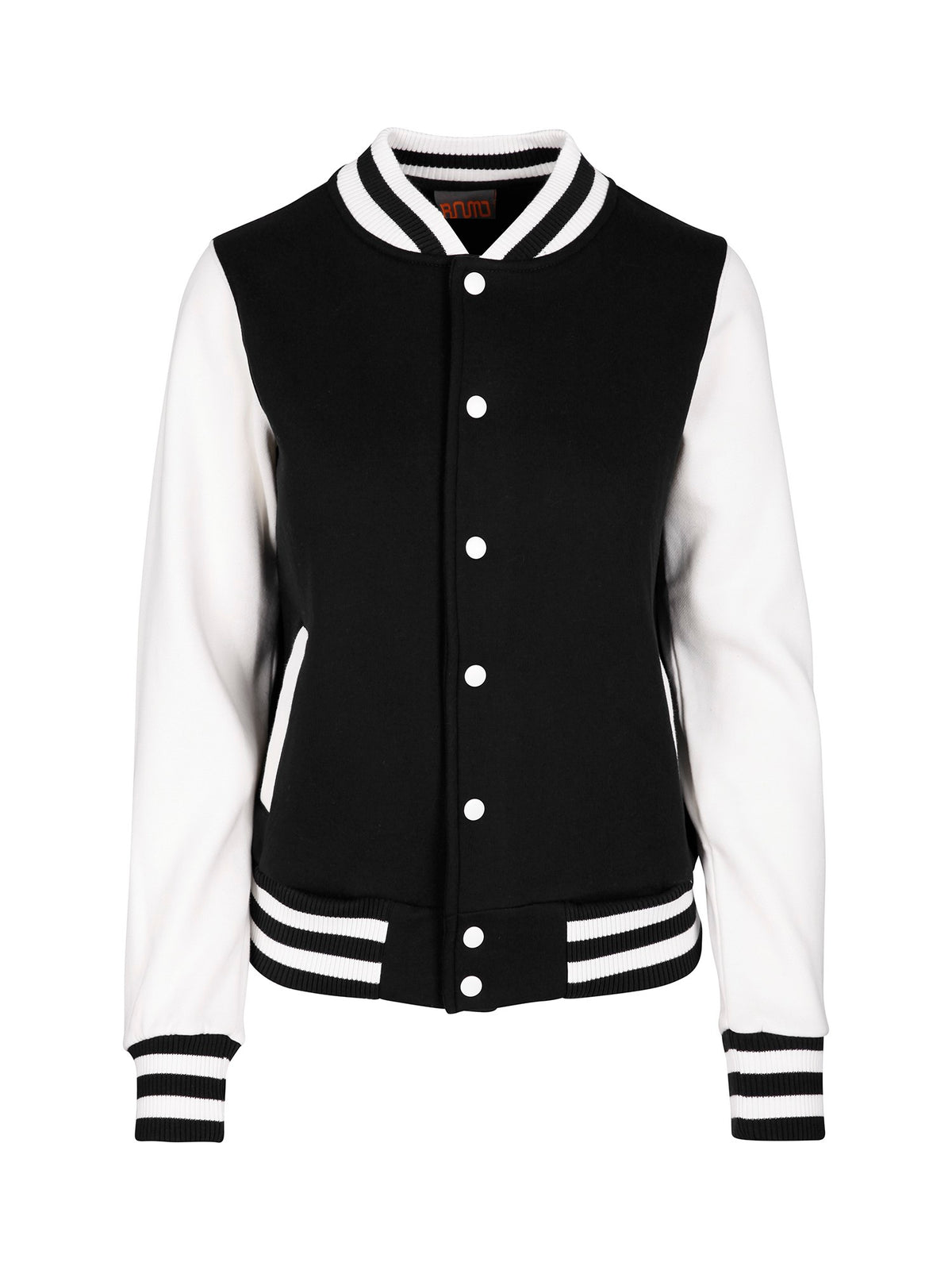 RAMO FO96UN Womens/Junior Varsity Jacket — Black/White front