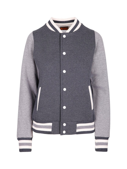 RAMO FO96UN Womens/Junior Varsity Jacket — Dark Marl/Grey Marl front