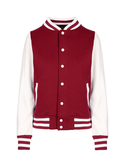 RAMO FO96UN Womens/Junior Varsity Jacket — Maroon/White front