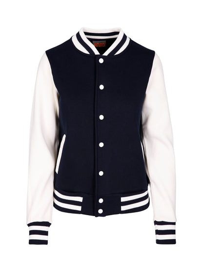 RAMO FO96UN Womens/Junior Varsity Jacket — Navy/White front