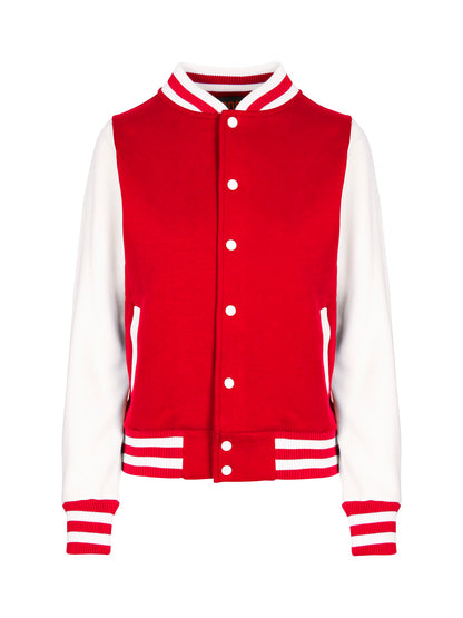 RAMO FO96UN Womens/Junior Varsity Jacket — Red/White front