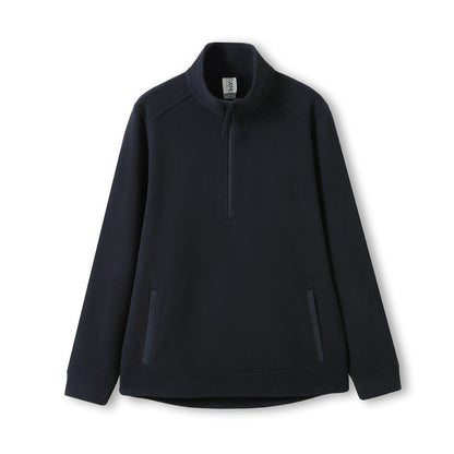 RAMO F371BP 320gsm Men's / Unisex Polar Fleece Half Zip Top — Navy Blue front