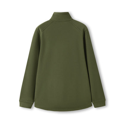 RAMO F371BP 320gsm Men's / Unisex Polar Fleece Half Zip Top — Olive back