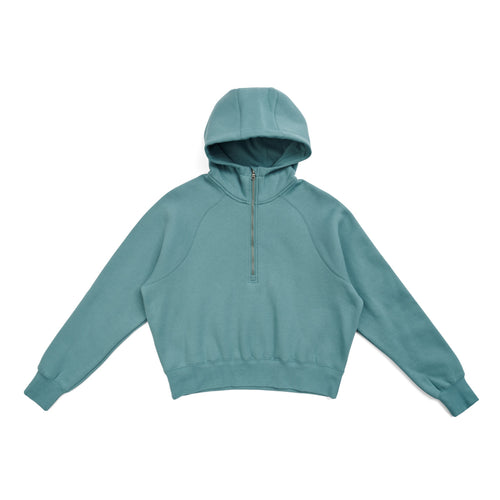 RAMO Women’s Cotton Care Half-Zip — Slate Green