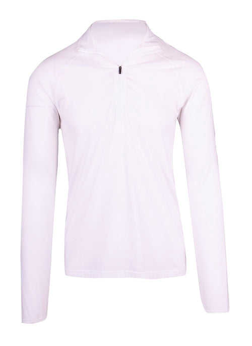 RAMO Men’s Greatness Half Zip Mock Neck — White