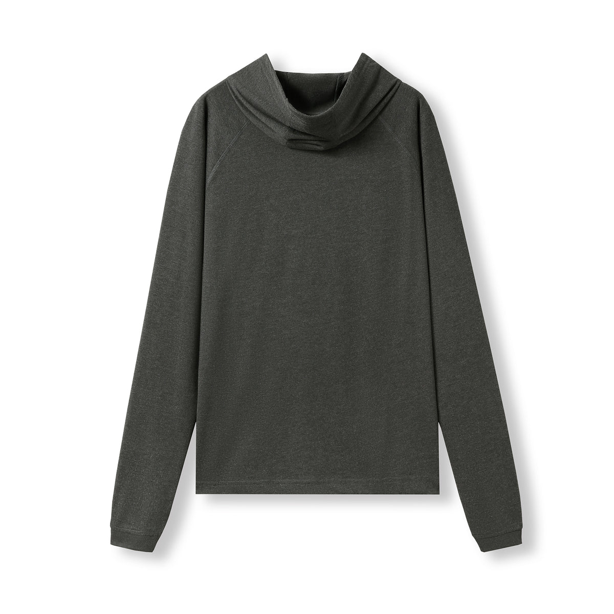 RAMO F392HP Unisex Fusion Tee Hoodie — Dark Marl back