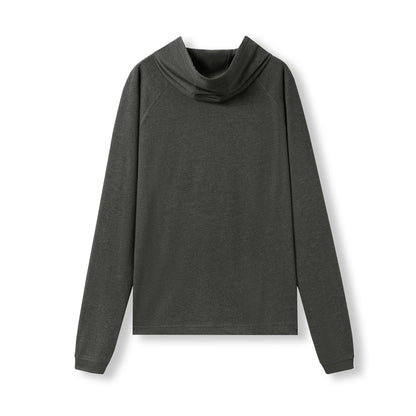 RAMO F392HP Unisex Fusion Tee Hoodie — Dark Marl back