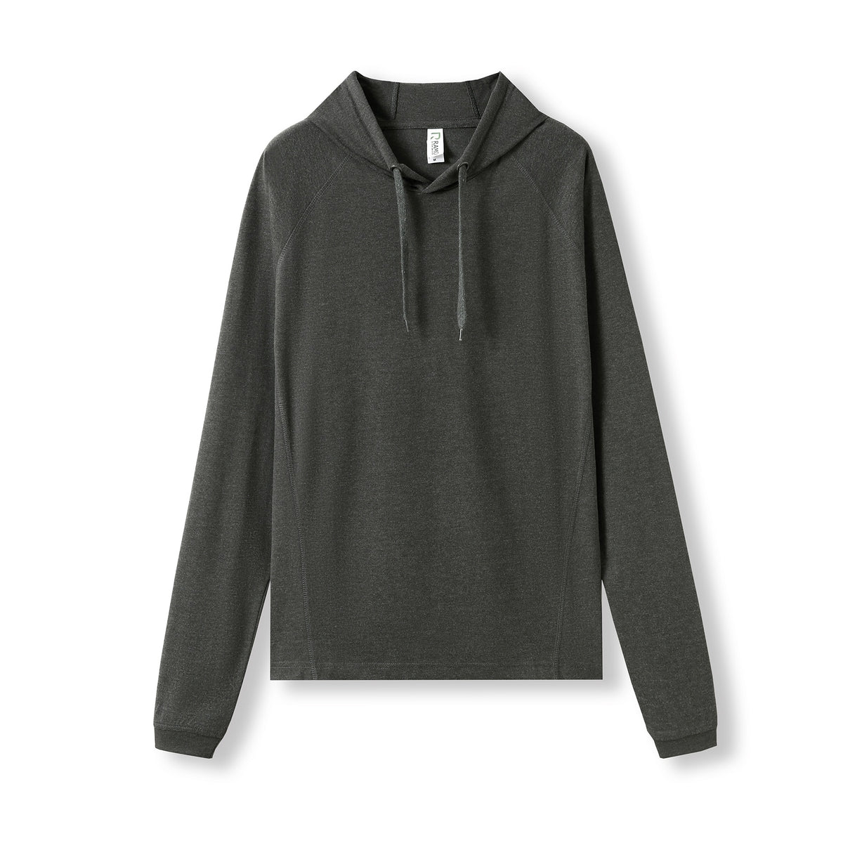 RAMO F392HP Unisex Fusion Tee Hoodie — Dark Marl front