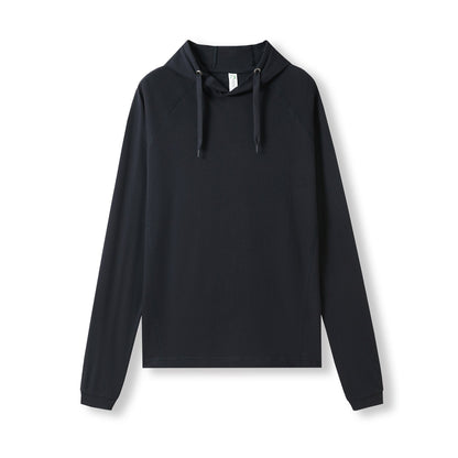 RAMO F392HP Unisex Fusion Tee Hoodie — Navy Blue front