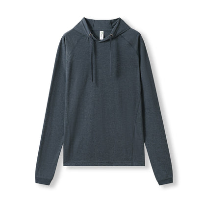 RAMO F392HP Unisex Fusion Tee Hoodie — Navy Marl front