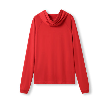 RAMO F392HP Unisex Fusion Tee Hoodie — Red back