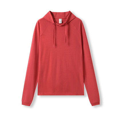 RAMO F392HP Unisex Fusion Tee Hoodie — Red Marl front