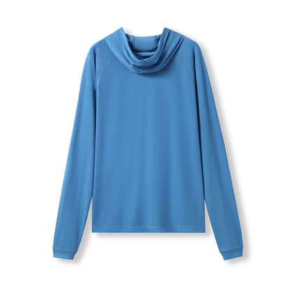 RAMO F392HP Unisex Fusion Tee Hoodie — Royal Marl back