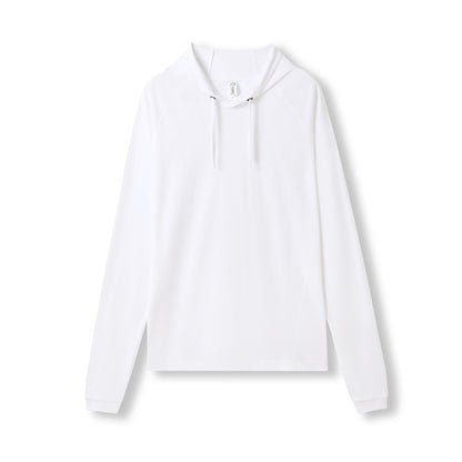 RAMO F392HP Unisex Fusion Tee Hoodie — White front