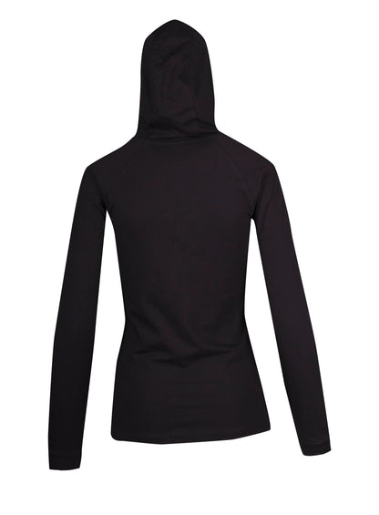 RAMO F392LD Women's fusion T-shirt Hoodie — Black back