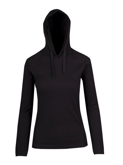 RAMO F392LD Women's fusion T-shirt Hoodie — Black front