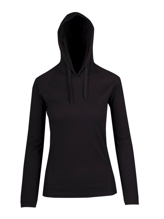 RAMO F392LD Women's fusion T-shirt Hoodie — Black front
