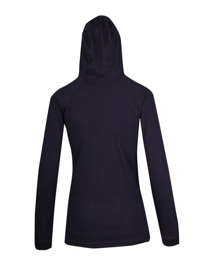 RAMO F392LD Women's fusion T-shirt Hoodie — Navy Blue back