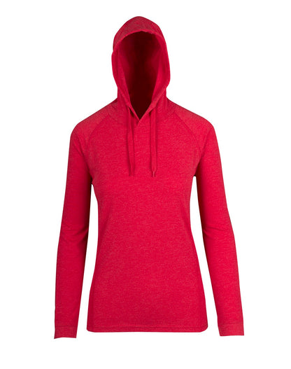 RAMO F392LD Women's fusion T-shirt Hoodie — Red Marl front