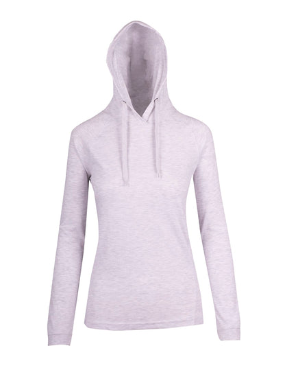 RAMO F392LD Women's fusion T-shirt Hoodie — White Marl front