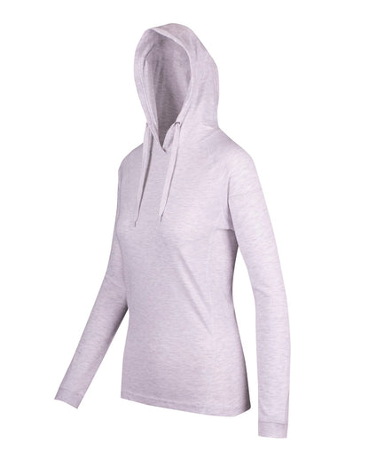RAMO F392LD Women's fusion T-shirt Hoodie — White Marl side