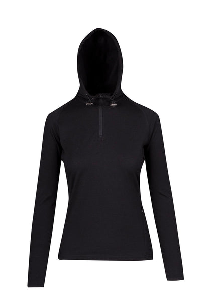 RAMO F393LD Women's Greatness Half-Hood Top — Black front