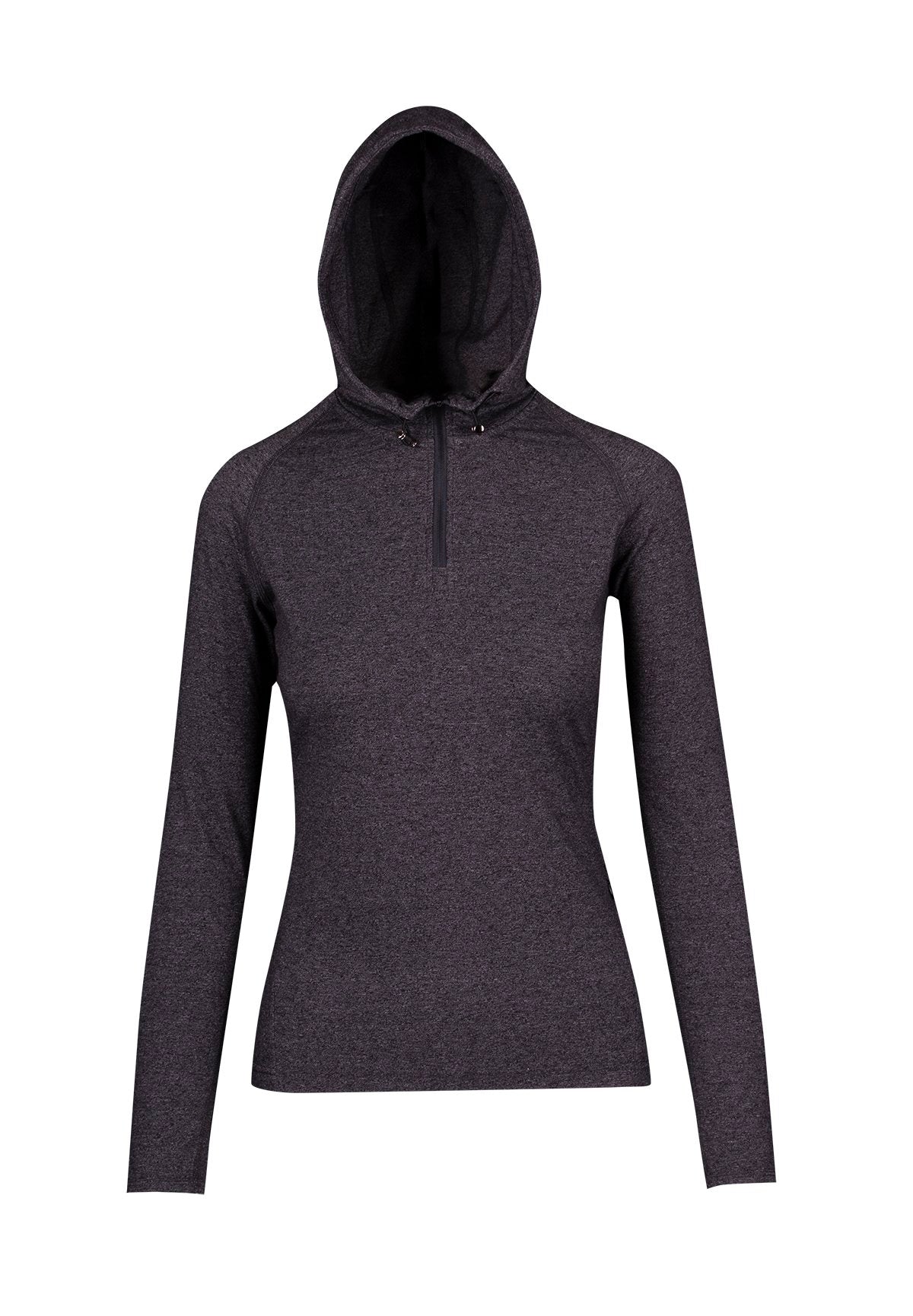 RAMO F393LD Women's Greatness Half-Hood Top — Dark Heather front
