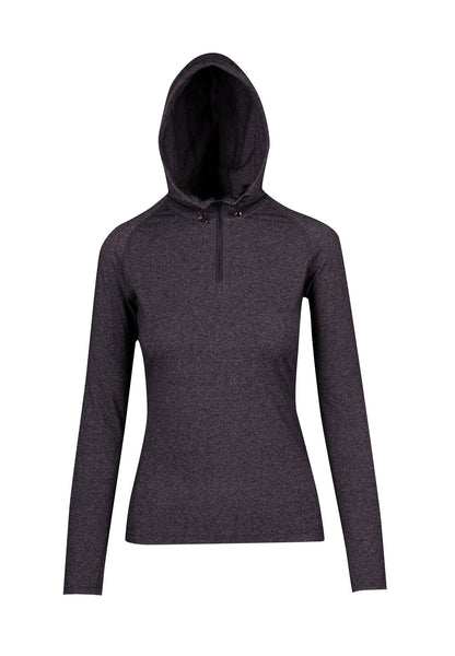 RAMO F393LD Women's Greatness Half-Hood Top — Dark Heather front