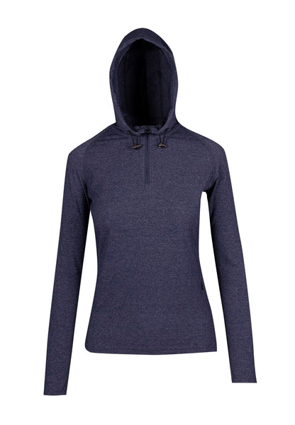 RAMO F393LD Women's Greatness Half-Hood Top — Navy Heather front