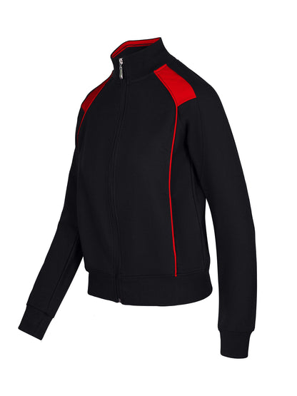 RAMO F400UN Women’ss Unbrushed Contrast Jacket — Black/Red side
