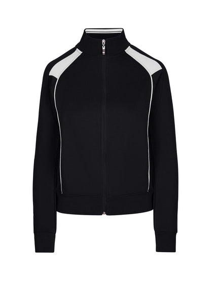 RAMO F400UN Women’ss Unbrushed Contrast Jacket — Black/White front