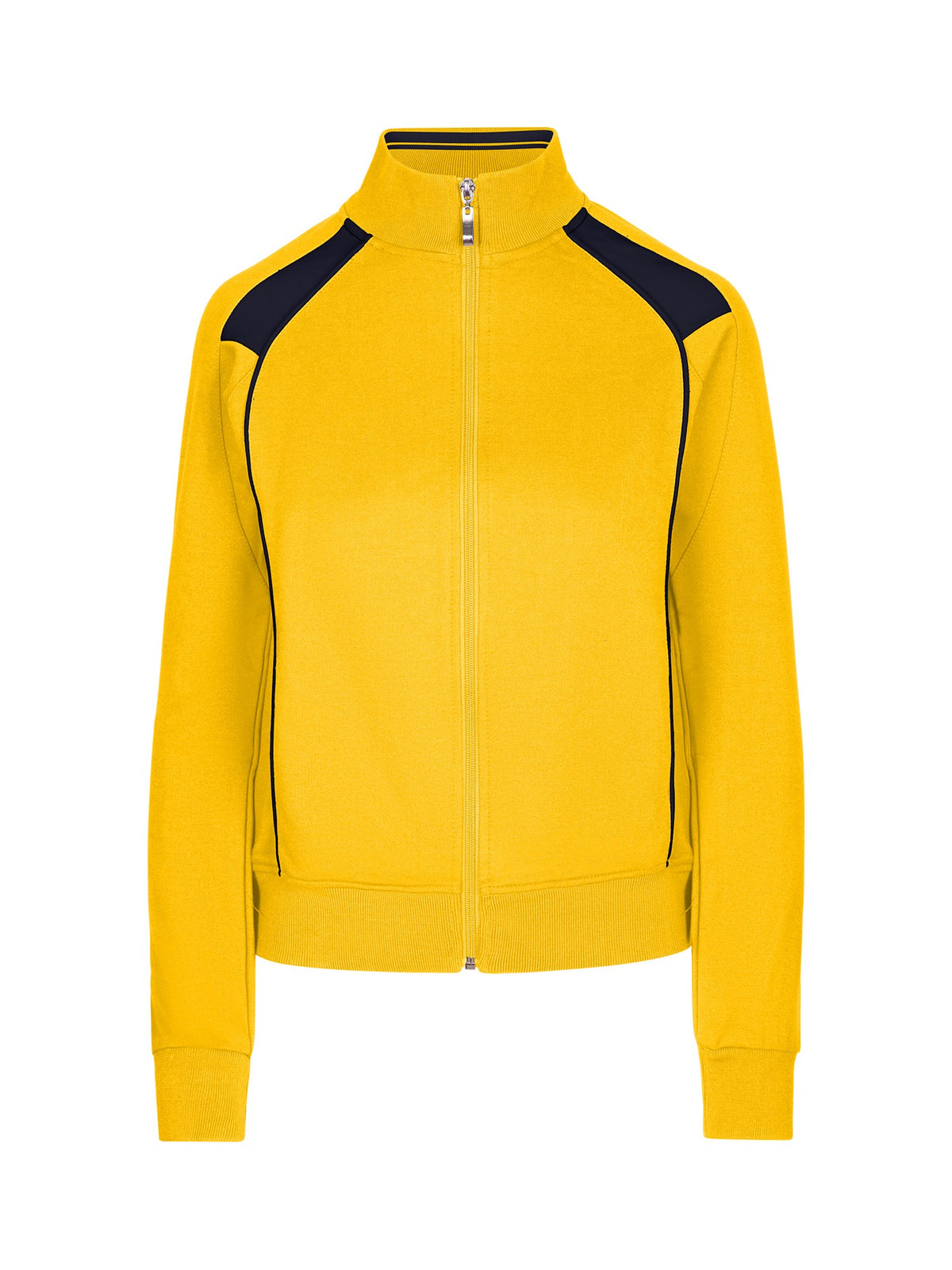 RAMO F400UN Women’ss Unbrushed Contrast Jacket — Gold/Navy front