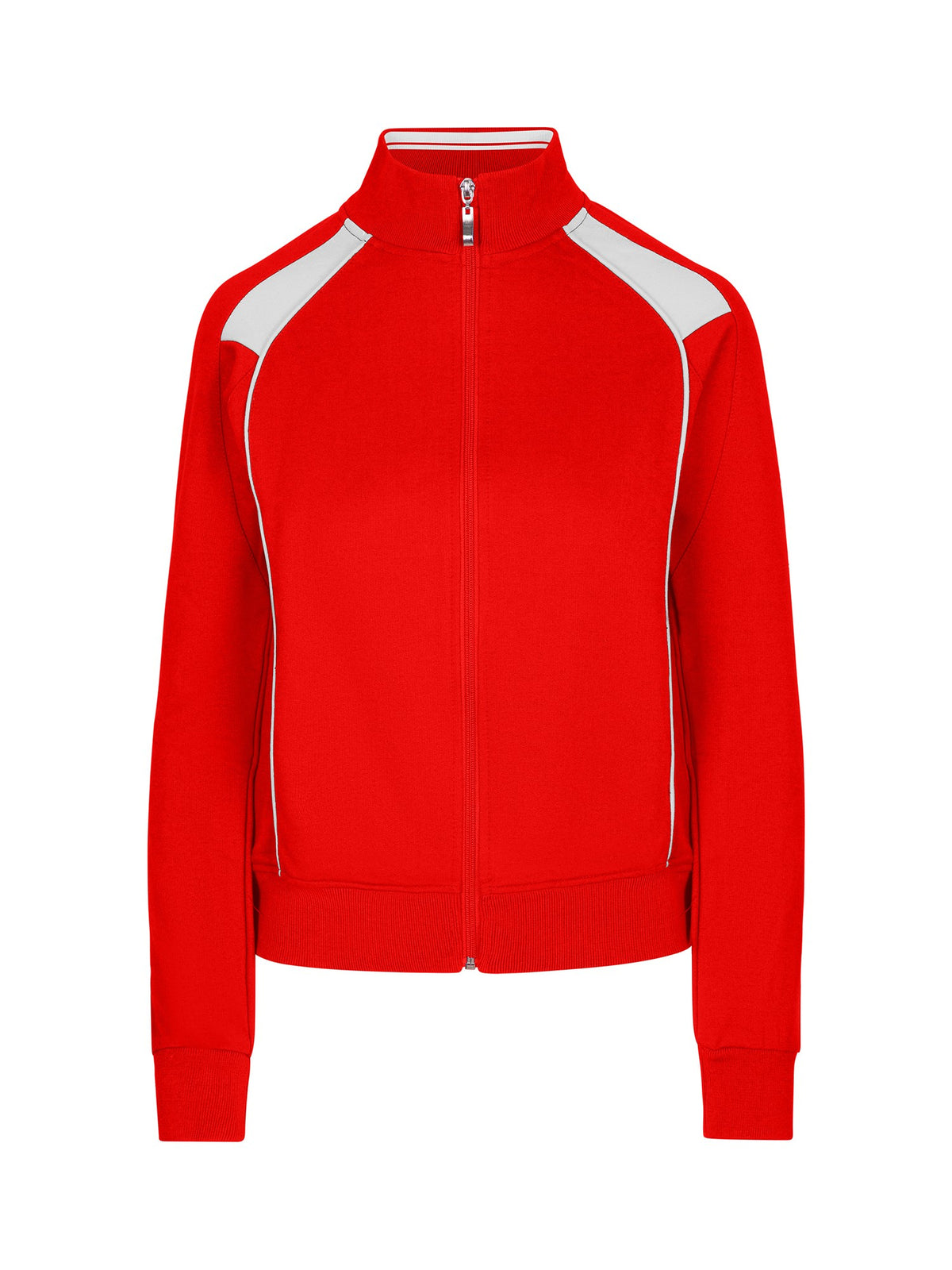 RAMO F400UN Women’ss Unbrushed Contrast Jacket — Red/White front