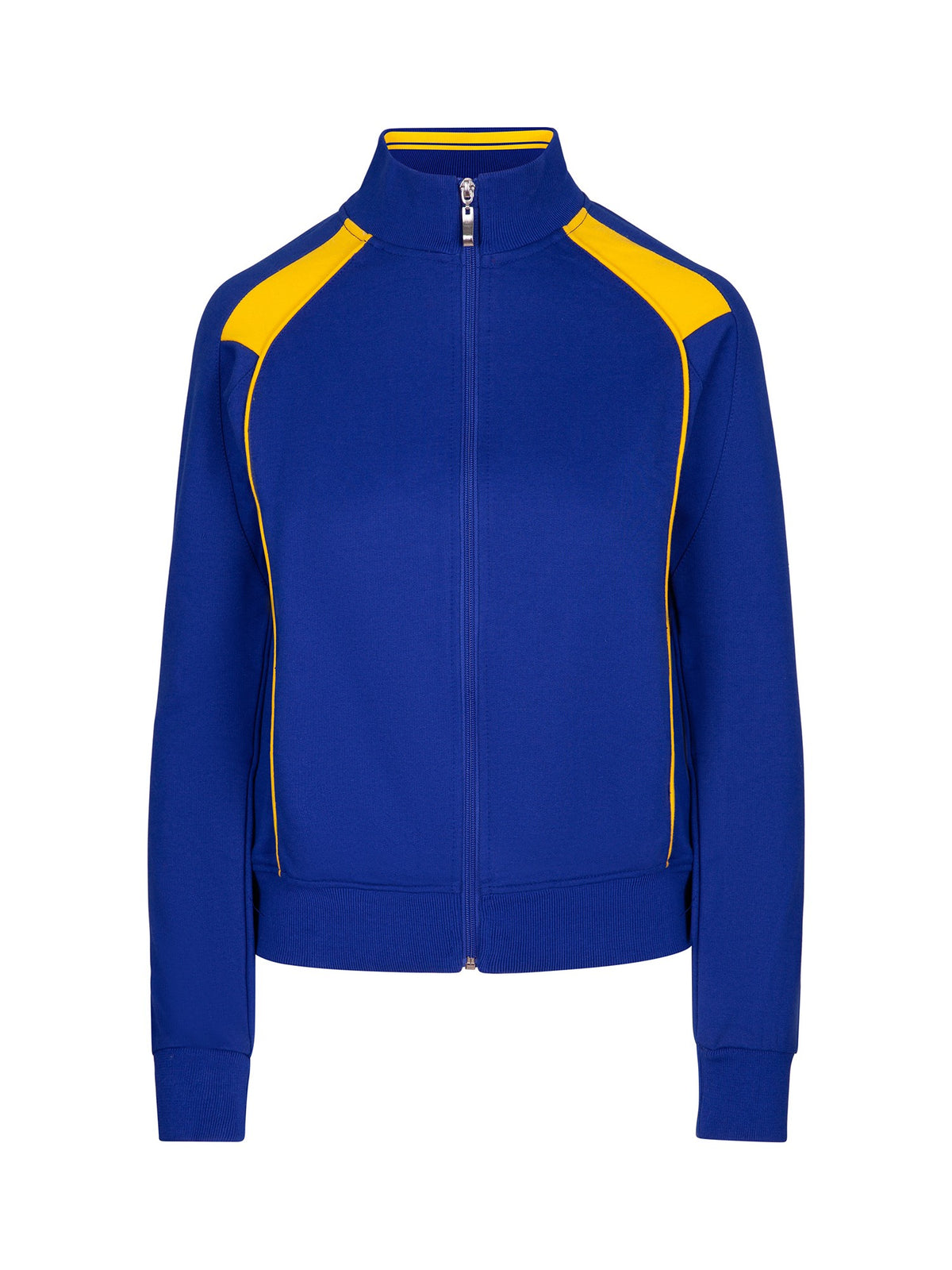 RAMO F400UN Women’ss Unbrushed Contrast Jacket — Royal/Gold front