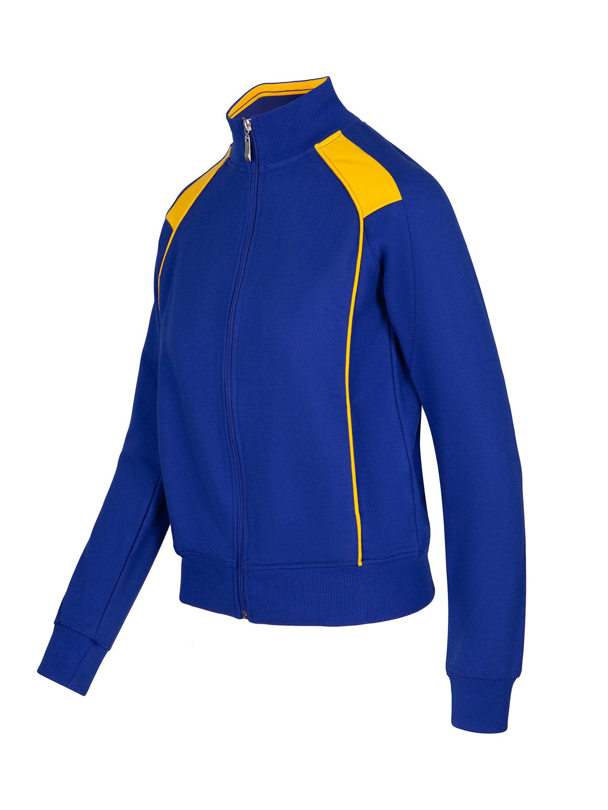 RAMO F400UN Women’ss Unbrushed Contrast Jacket — Royal/Gold side