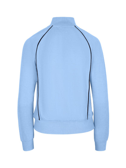RAMO F400UN Women’ss Unbrushed Contrast Jacket — Sky Blue/Navy back