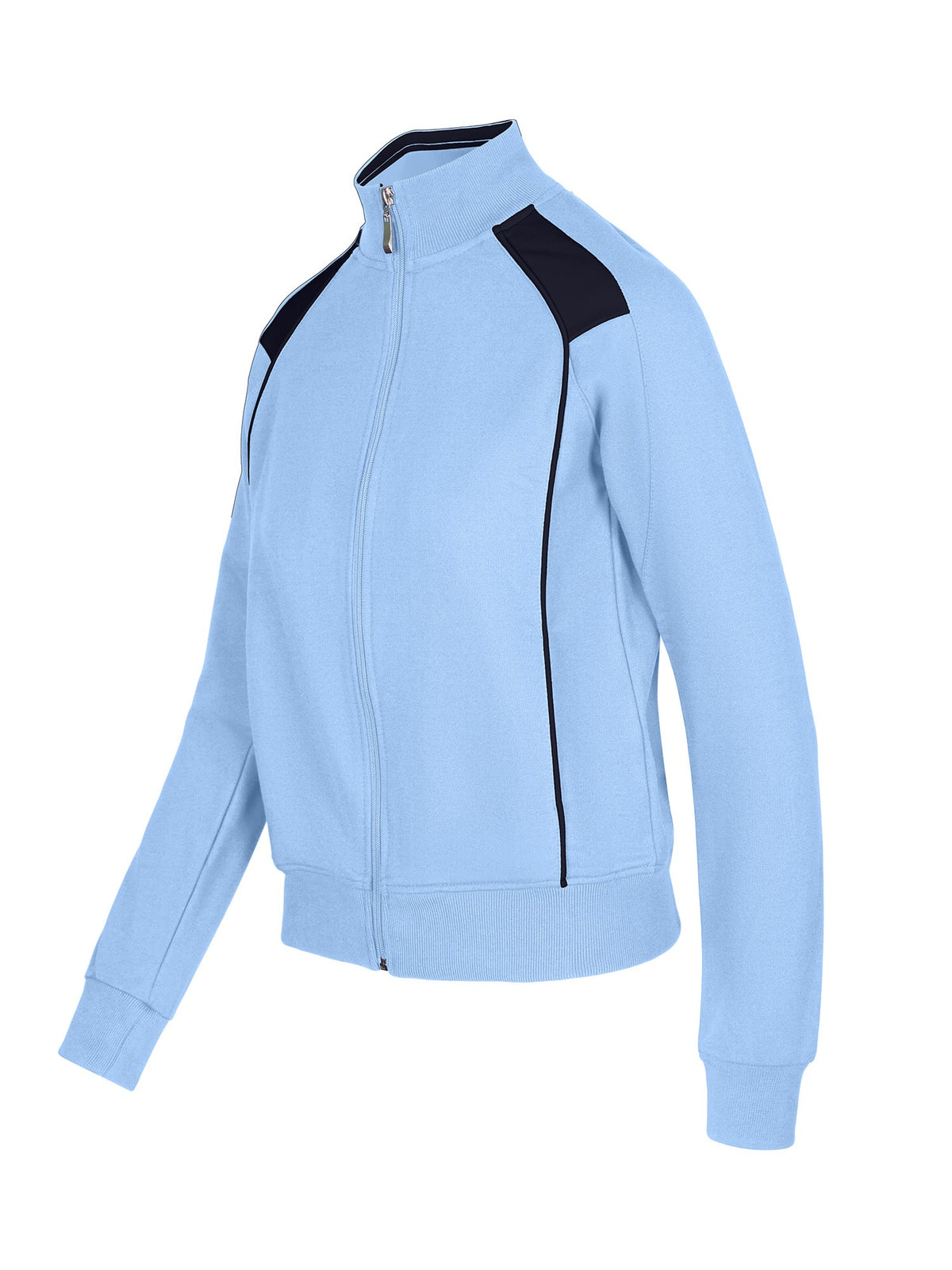 RAMO F400UN Women’ss Unbrushed Contrast Jacket — Sky Blue/Navy side