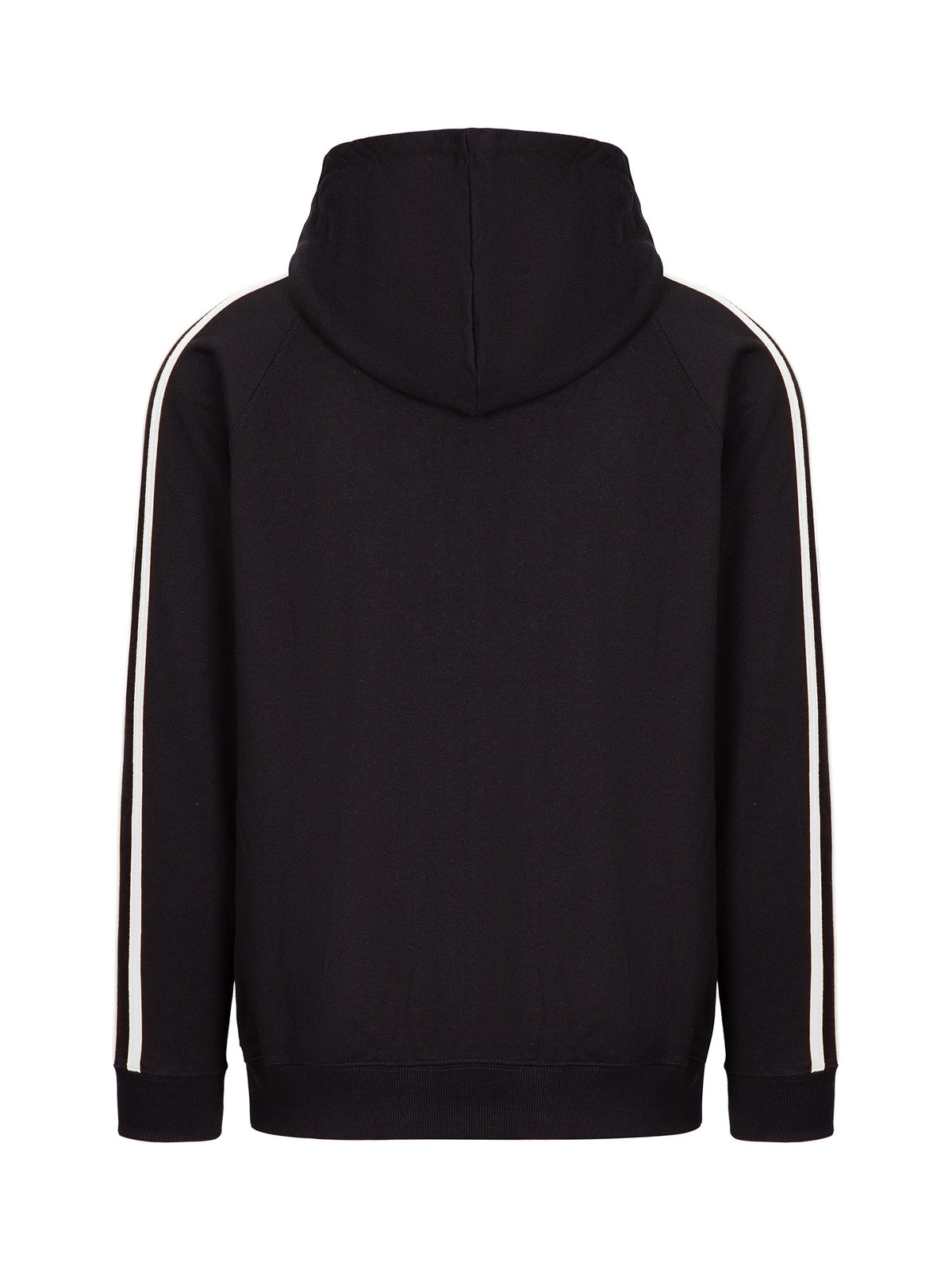 RAMO F600HZ Men’s Unbrushed Stripe Sleeve Hoodie — Black/White back