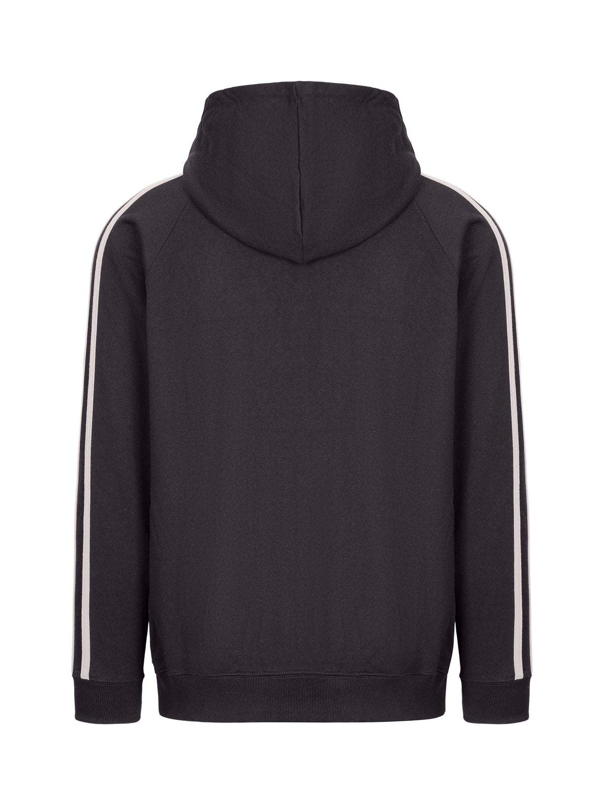 RAMO F600HZ Men’s Unbrushed Stripe Sleeve Hoodie — Charcoal/Grey back