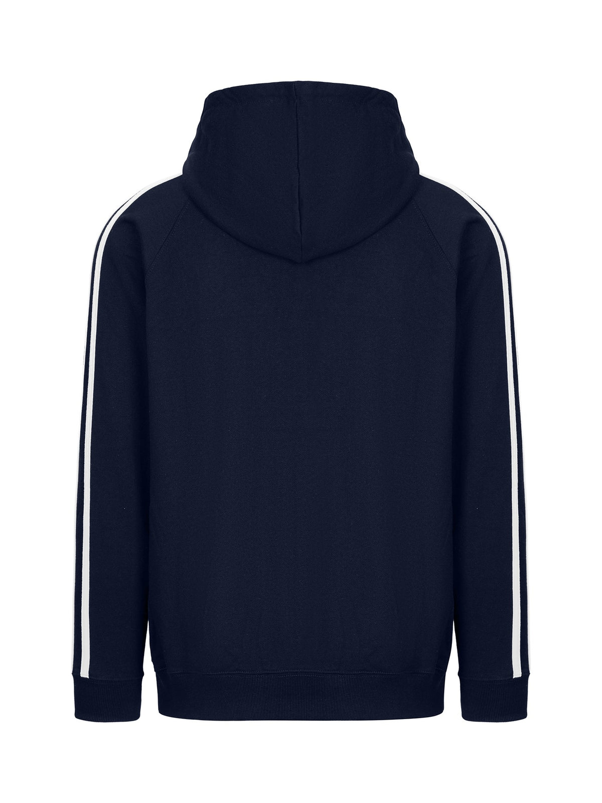 RAMO F600HZ Men’s Unbrushed Stripe Sleeve Hoodie — Navy/White back