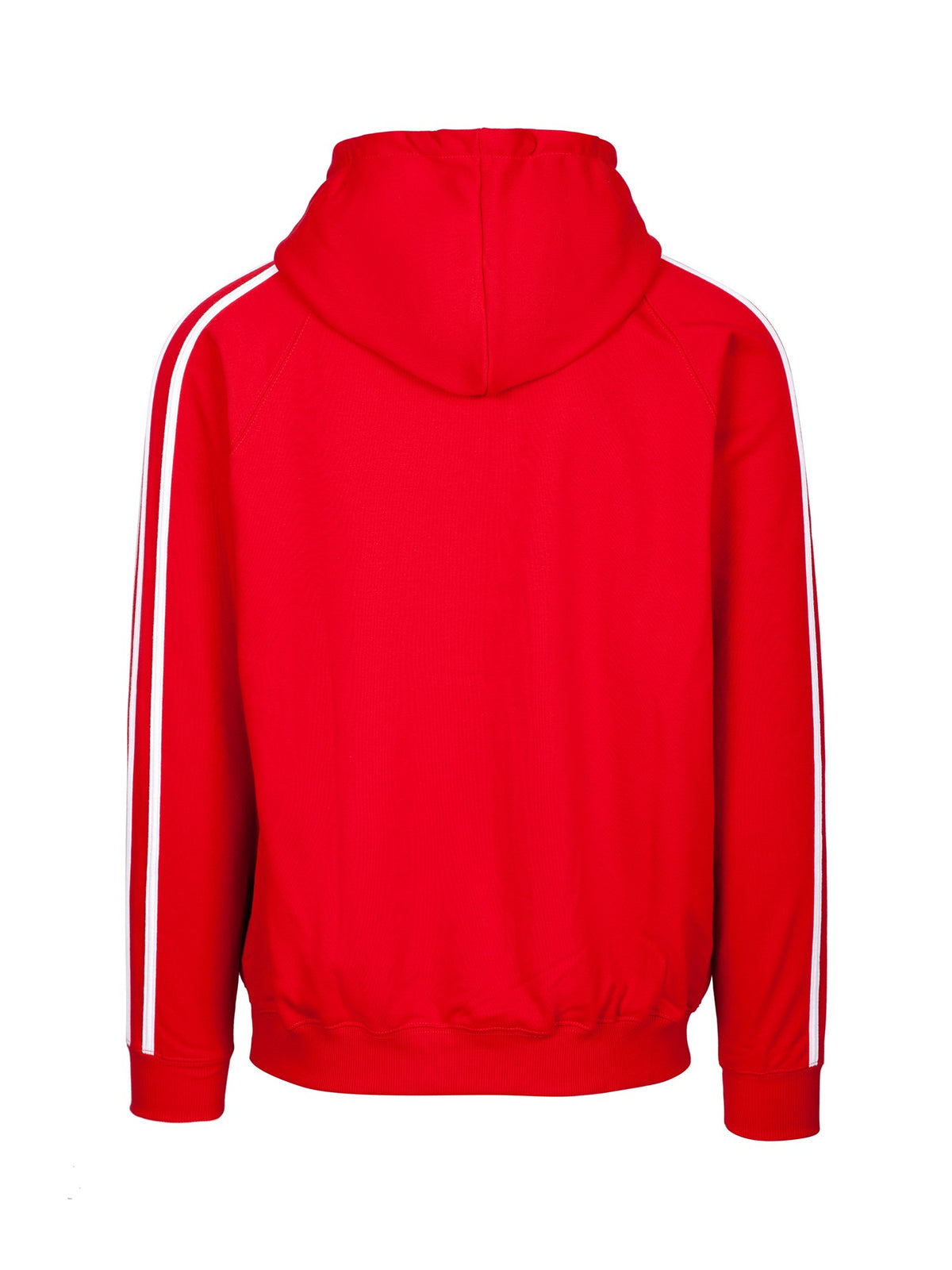RAMO F600HZ Men’s Unbrushed Stripe Sleeve Hoodie — Red/White back